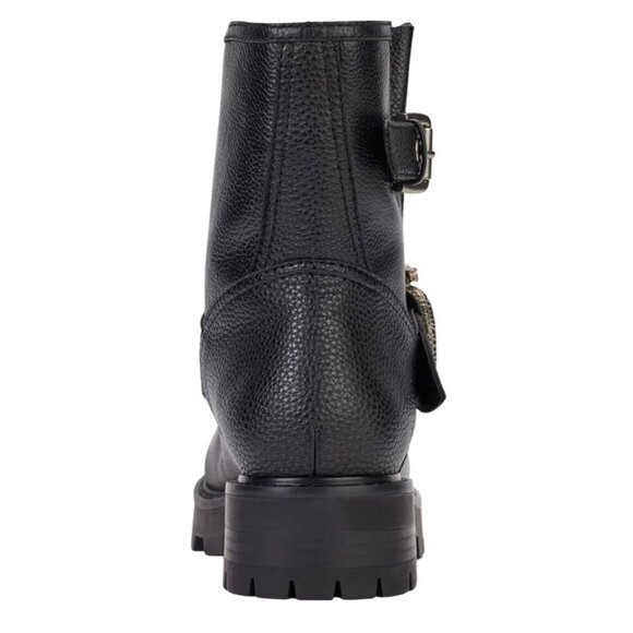 KARL LAGERFELD / Marceau / Black / Lug-Sole / Combat Boot / With Crystal Detail - Picture 4 of 9